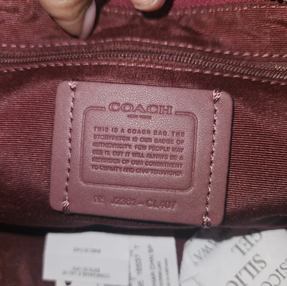 Coach Charlotte Shoulder Soft Leather Bag w/2 straps Chain/Leather - Picture 4 of 5